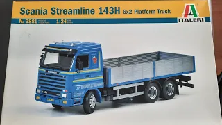 italeri 3881 scania streamline 143h 6x2 platform truck 1/24 🚛🚛🚛🚛