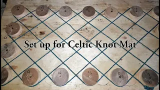 Start prep for making a Celtic Knot Beach Rope Mat