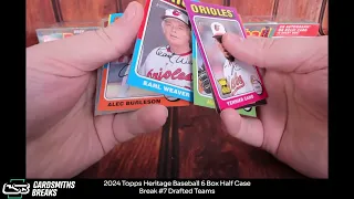 2024 Topps Heritage Baseball 6 Box Half Case Break #7