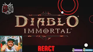 Diablo Immortal "Mobile" React Gameplay + Teasers (Primeiras Impressões) #diablo #mobile #blizzard