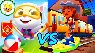 Том за золотом VS Subway Surfers #4  Фестиваль Удачи Анджелы VS Kim Coast на Banana сёрфдоске!