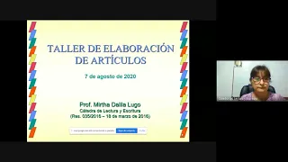 TALLER VIRTUAL Elaboración de Artículos Científicos 2020 08 07 at 15 32 GMT 7