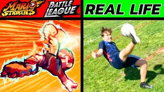 Attempting EVERY Hyper Strike in Real Life! (Mario Strikers: Battle League)