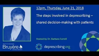 The steps involved in deprescribing – shared decision-making with patients