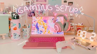 unboxing my cute gaming setup 🎮💞  razer blade & kraken kitty quartz pink