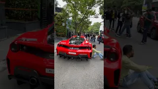 Reactions for Street Parked Ferrari in Bangalore, India! #Ferrari #488Pista #Bangalore