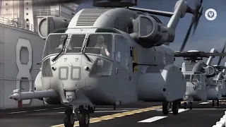 The U.S. Marine Corps first CH-53K King Stallion heavy lift helicopter