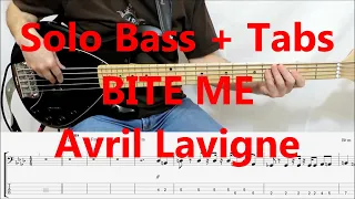 Avril Lavigne - Bite Me (SOLO BASS WITH TABS IN VIDEO)