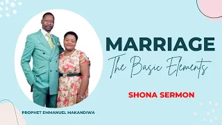 MARRIAGE (The Basic Elements): Prophet Emmanuel Makandiwa || Shona Sermon (Video) @thesermonhub