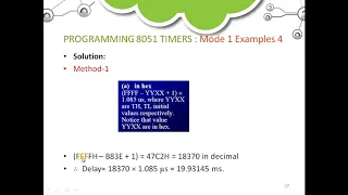 18EC46 Microcontroller M4C1 8051Timers Part 4