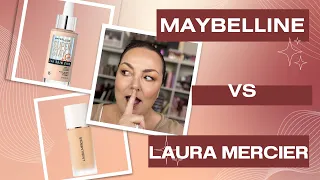 Maybelline VS Laura Mercier - Is it a dupe for the viral foundation? Over 50 Makeup Review