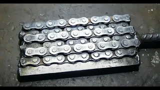 Damascus steel from the chain