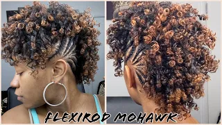 113 Watch Me Flexirod Mohawk | Big Announcement 🗣🎤 | Braided Mohawk on Type 4 Natural Hair