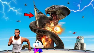 GTA 5 : Big Snake Attack Shinchan & Franklin😨🐍 | Gta 5 tamil | Gta 5 mods