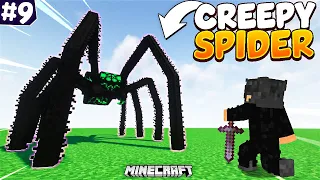 Fighting with CREEPY SPIDER in Minecraft World Maze [Episode 9]