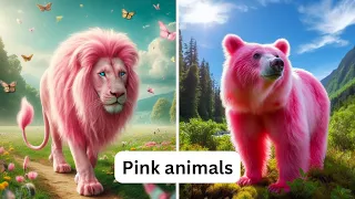 Pink animals by AI