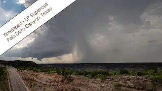 Beautiful LP (low precipitation) Supercell Timelapse - Palo Duro Canyon, Texas