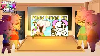 Peppa Pig and family members react to FNF Learning With Pibby Peppa pig Mod
