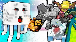 Ghast Vs. Mowzie’s Mobs Monsters in Minecraft