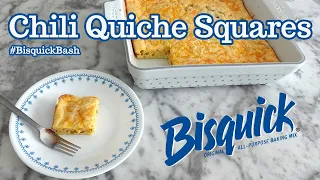 Chili Quiche Squares - #BisquickBash Collab! Cooking the Books