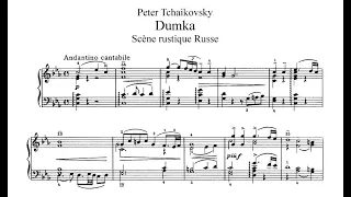 P. I. Tchaikovsky - Dumka, Op. 59 (with score)