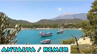 Kemer Antalya | Masmavi Denizi Yemyeşil Doğası, Plajı, Parkları,Sokakları (Temmuz 2020)