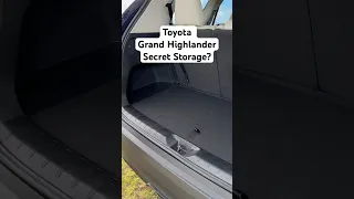 Toyota Grand Highlander - Love This Secret Storage!
