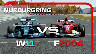 F1 2020 Mercedes vs 2004 Ferrari - NURBURGRING