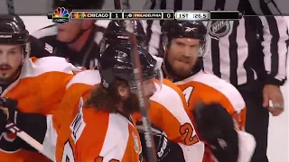 Scott Hartnell Goal - Game 6, 2010 Stanley Cup Final Blackhawks vs. Flyers