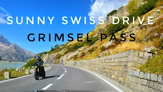 Sunny Swiss Drive: Grimsel Pass in Autumn | 4K Scenic Drive | 4K Switzerland