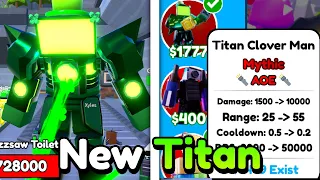 I Got The NEW Titan Clover Man In Toilet Tower Defense.. (Roblox)