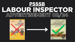 PSSSB LABOUR INSPECTOR ADV 02/2024 BOOKLIST EXPLAINED | EXAM STRATEGY | #psssblabourinspector