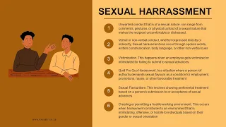 What constitutes sexual harassment at work?