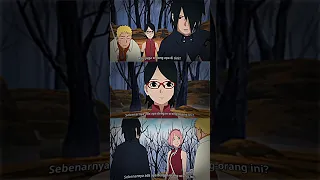 sarada terkejut melihat kehebatan tim 7#sarada #naruto #sasuke #sakura #shorts