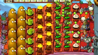 Plants vs Zombies Roof (Hard) Gameplay Bettlz