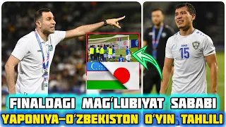 FINALDAGI MAGʻLUBIYAT SABABI MA'LUM! OʻZBEKISTON🇺🇿-🇯🇵YAPONIYA OʻYIN TAHLILI!