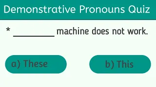 Demonstrative pronouns quiz | This / That / These and Those grammar quiz or test | Ladla Education