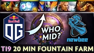 OG 20 min FOUNTAIN FARMING — IMBA STRAT on TI9 vs Newbee