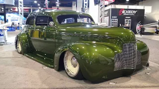 “Tinmama” 1940 Chevy at Battle of the Builders SEMA 2019 by Luke Merrill of Tinman II Kustoms.