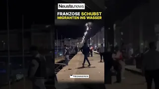 Franzose bestrafte einen Migranten, der glaubt, dass die Toilette dort ist, wo es ihm passt.