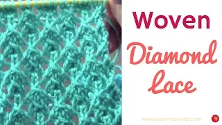 Woven Lace Diamonds Knitting Pattern - Knitting Lace Rhombus Patterns