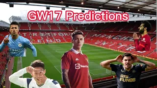 Premier League predictions (GAMEWEEK 17) *ARSENAL VS WEST HAM*