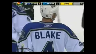 Konstantin Pushkarev's assist on Rob Blake's goal vs Blues (2007)