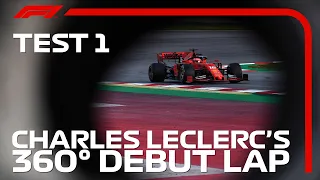 Charles Leclerc's Debut in his Ferrari (360 Video) | F1 Testing 2019