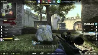 Fallen - AWP through smoke+wallbang+noscope on ESL Cologne 2015 Cobblestone