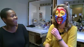 Actress teaches Stephanie Barnes to talk like Lion King's Rafiki