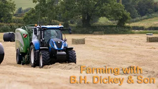 Square Baling Silage - Farming with BH Dickey & Son Ballymena 2023 (4K)