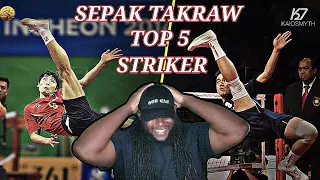 American React To Top 5 Sepak Takraw ● Striker ● 2015/2016 | HD