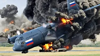1 minute ago, the Russian C-130J plane carrying 7 generals exploded while taking off