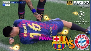 4K FIFA 22 - Bayern Munich vs. Barcelona - UEFA Champions League Full Match PS4 pro Gameplay